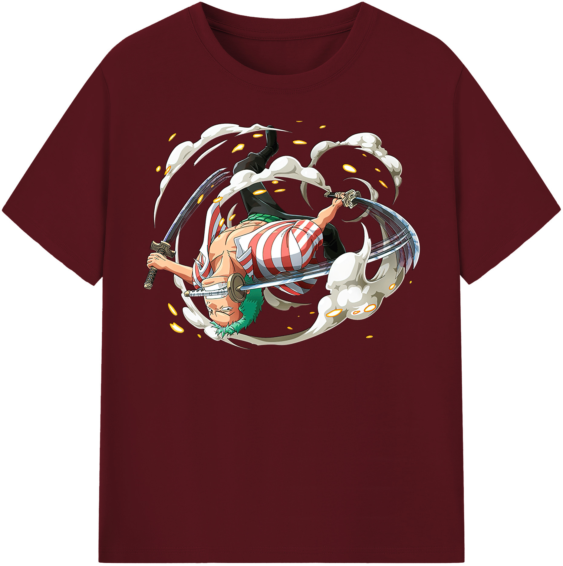 ワンピース ロロノア・ゾロ ONE PIECE Roronoa Zoro 綿100％半袖Tシャツ（フロントプリント）